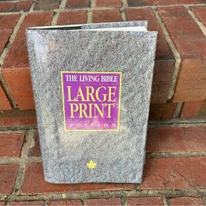 The Living Bible Large Print Edition" hardcover Bible